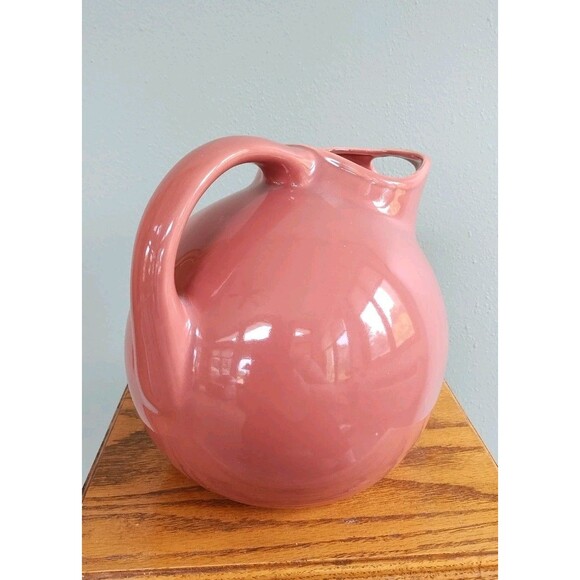 Vintage Homer Laughlin HARLEQUIN Rose Service Water Pitcher Ball Jug Pitcher - Picture 4 of 9